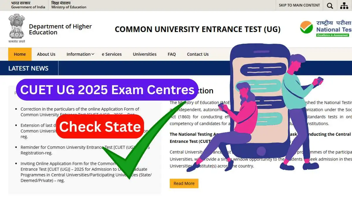 CUET UG 2025 Exam Centres compressed